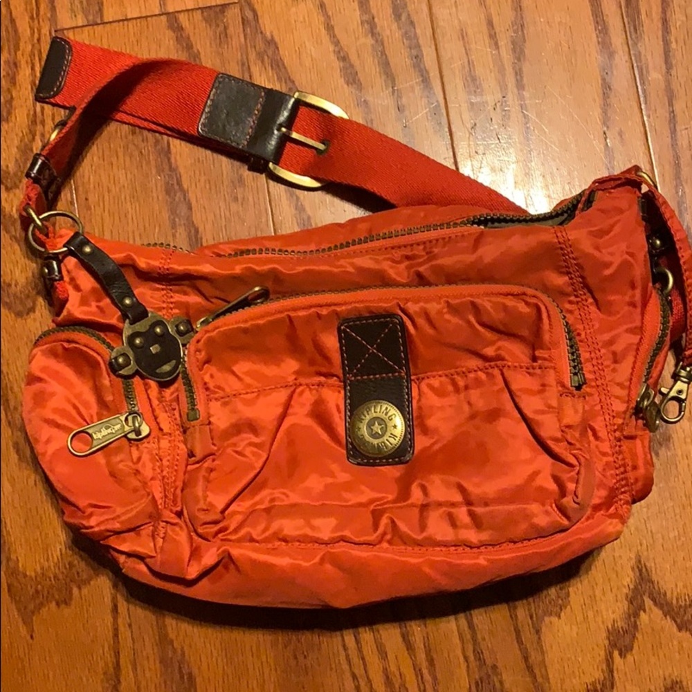 Orange Kipling handbag